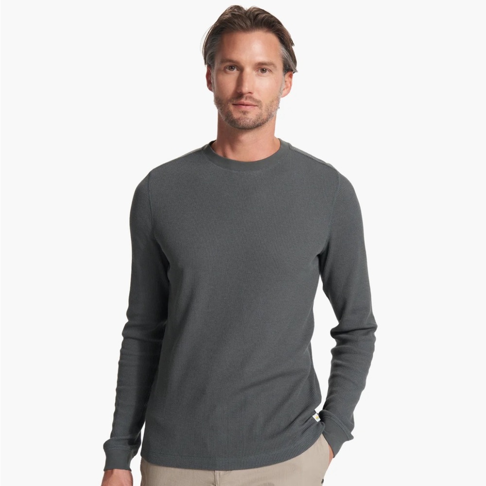 Vuori Long Sleeve Waffle Crew-Large